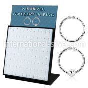 brnhmx40 sterling silver fake septum rings assorted