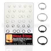 brnhp11 nose hoop silver 925 nose