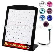 brnsc18m l shape nose studs surgical steel 316l nose