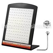 brnsc l shape nose studs silver 925 nose