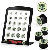brpg105 plugs gauges acrylic body jewelry ear lobe