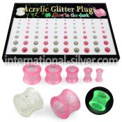 brpg177 tunnels gauges acrylic body jewelry ear lobe