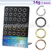 brsegh10 board w black rose gold steel hinged segment ring 1.6mm