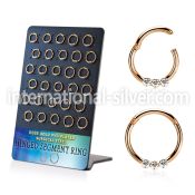 brsegh19 anodized surgical steel seamless and segment rings ear lobe septum piercing