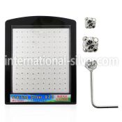 brspmc l shape nose studs silver 925 nose