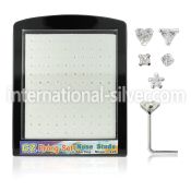 brzsmc l shape nose studs silver 925 nose