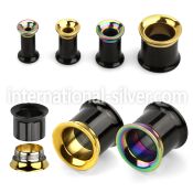 bsthp tunnels gauges anodized surgical steel 316l ear lobe