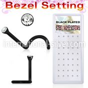 bxs104 l shape nose studs anodized surgical steel 316l nose