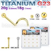 bxuns5 titanium g23 nose screws and nose studs nose  piercing