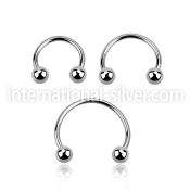 cb20b horseshoes surgical steel 316l ear lobe