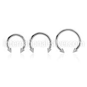 cbcns horseshoes surgical steel 316l ear lobe
