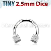 cbedi25 horseshoes surgical steel 316l eyebrow