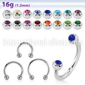 cbejb25 horseshoes surgical steel 316l eyebrow