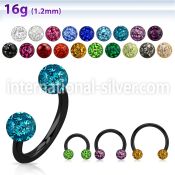cbetf4 horseshoes anodized surgical steel 316l belly button