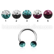 cbfr5e horseshoes surgical steel 316l belly button