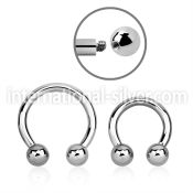cbr10x horseshoes surgical steel 316l ear lobe