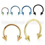 cbt20cn horseshoes anodized surgical steel 316l eyebrow