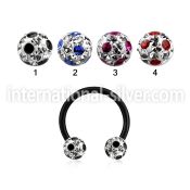 cbtfr6a horseshoes anodized surgical steel 316l belly button