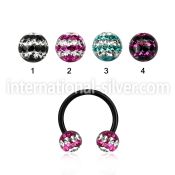 cbtfr6d horseshoes anodized surgical steel 316l belly button