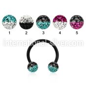 cbtfr6e horseshoes anodized surgical steel 316l belly button