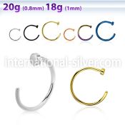 clns fake illusion hoops surgical steel 316l belly button