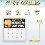 d9gsc13 gold nose screws and nose studs nose  piercing