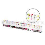 dabbdi straight barbells surgical steel 316l with acrylic parts tongue