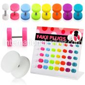 dacb114 cheaters  illusion plugs and tapers acrylic body jewelry belly button