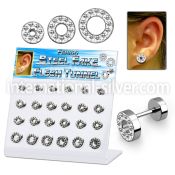 dacb146 cheaters  illusion plugs and tapers surgical steel 316l ear lobe