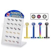 dacb169 labrets lip rings anodized surgical steel 316l labrets chin