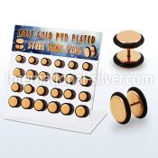 dacb214 cheaters  illusion plugs and tapers anodized surgical steel 316l ear lobe