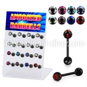 dacb2 straight barbells anodized surgical steel 316l tongue
