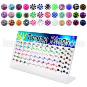 dacb85 straight barbells surgical steel 316l with acrylic parts tongue