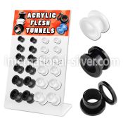 dapg12 tunnels gauges acrylic body jewelry ear lobe