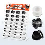 dapg13 tunnels gauges acrylic body jewelry ear lobe