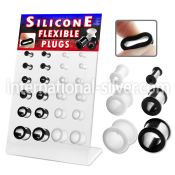 dapg14 tunnels gauges silicon body jewelry ear lobe