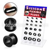 dapg24 tunnels gauges silicon body jewelry ear lobe