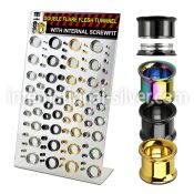 dapg76 tunnels gauges anodized surgical steel 316l ear lobe