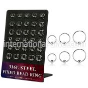 dbedr2 board w 60 316l steel fixed bead ring 20g 2.5 3mm ball