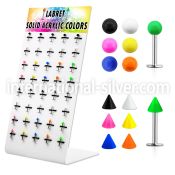 dbjmx8 labrets lip rings surgical steel 316l with acrylic parts labrets chin