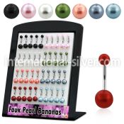 dbnprb belly rings surgical steel 316l with acrylic parts belly button