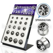 dffan tunnels gauges surgical steel 316l ear lobe