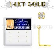 dgsc15 l shape nose studs gold nose