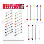 dind17 straight barbells surgical steel 316l with acrylic parts 