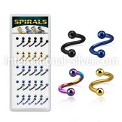 djspe1 spirals twisters anodized surgical steel 316l labrets chin