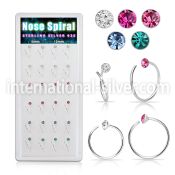 dnrm14 nose hoop silver 925 nose