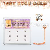drsc6 l shape nose studs gold nose