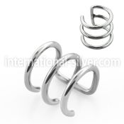 ecf3 fake illusion hoops surgical steel 316l belly button