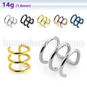 ecf3 fake illusion hoops surgical steel 316l belly button