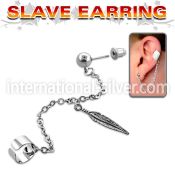 erdl12 fake illusion hoops stainless steel belly button